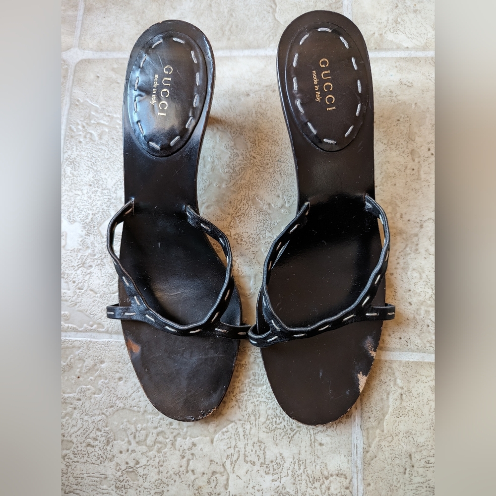 Gucci bamboo heels